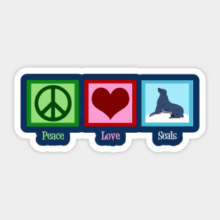 Peace Love Seals Sticker